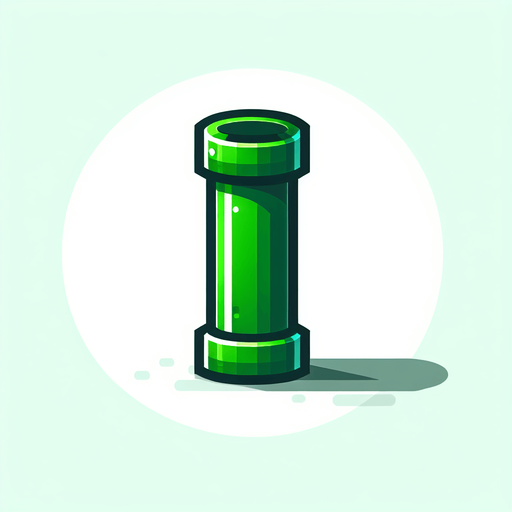 A green pipe facing upwards.
Single Game Texture. In-Game asset. 2d. Blank background. High contrast. No shadows.