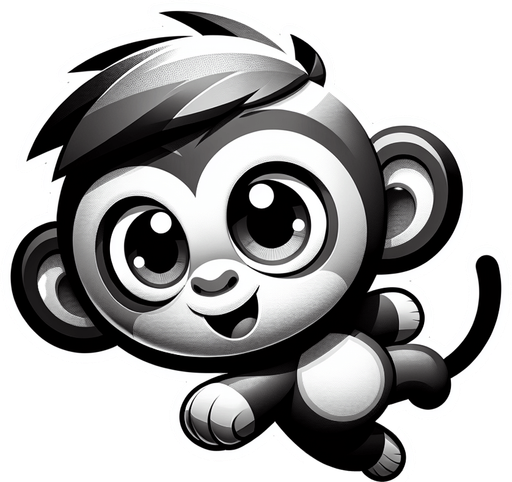 Cute cartoon monkey jumping. Looking front. Single Game Texture. In-Game asset. 2d. Blank background. High contrast. No shadows..
Single Game Texture. In-Game asset. 2d. Blank background. High contrast. No shadows.