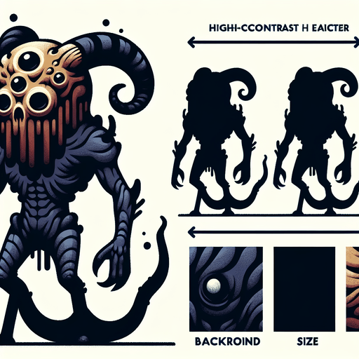 Monster.
Single Game Texture. In-Game asset. 2d. Blank background. High contrast. No shadows.