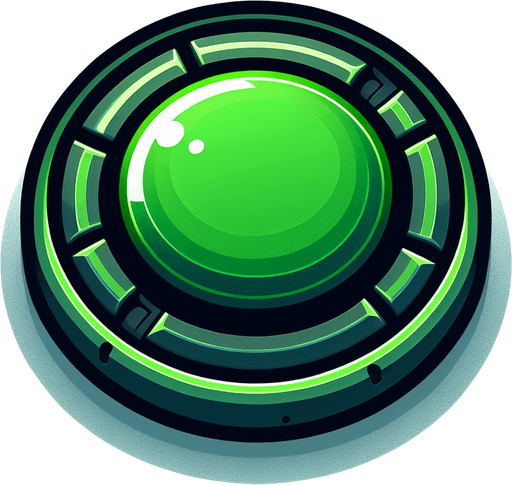 green circle button unreal engine 5 
Single Game Texture. In-Game asset. 2d. Blank background. High contrast. No shadows.