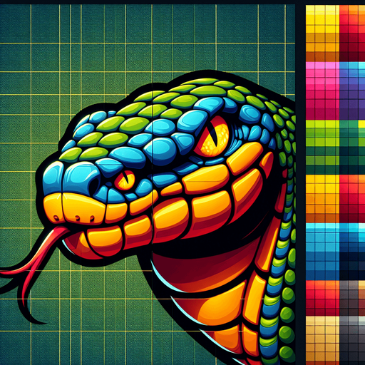 Snake Face.
Single Game Texture. In-Game asset. 2d. Blank background. High contrast. No shadows.