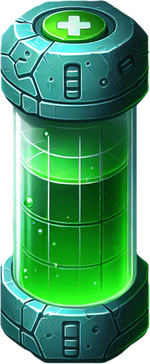 green chemical vial futuristic tech Single Game Texture. In-Game asset. 2d. Blank background. High contrast. No shadows. Single Game Texture. In-Game asset. 2d. Blank background. High contrast. No shadows Single Game Texture. In-Game asset. 2d. Blank background. High contrast. No shadows.