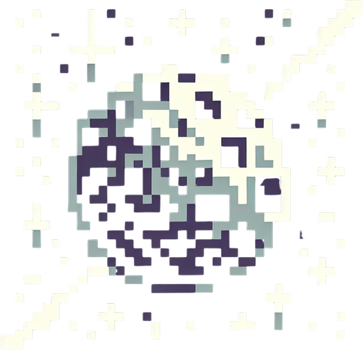 a pixelated asteroid.
Single Game Texture. In-Game asset. 2d. Blank background. High contrast. No shadows.