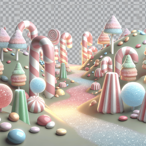 Background transparent candyland low saturation