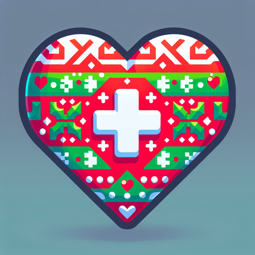 Single cartoon extra life heart. No drop shadows. Christmas designed Single Game Texture. In-Game asset. 2d. Blank background. High contrast. No shadows.