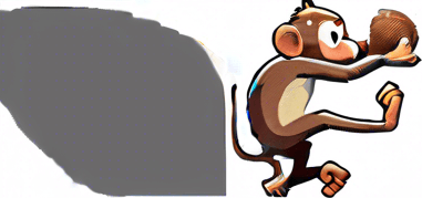 Change the position of the tail of the monkey.