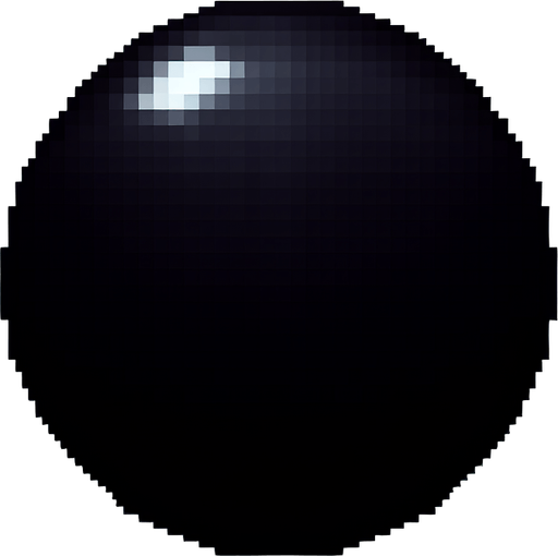 round black circle. pixelated. 8 bit..
Single Game Texture. In-Game asset. 2d. Blank background. High contrast. No shadows.