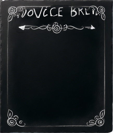 Text "NOVICE BREW" in chalk, handwritten