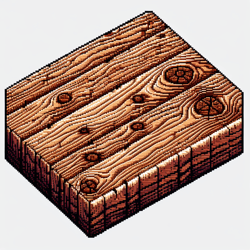 pixel art of a wooden board.