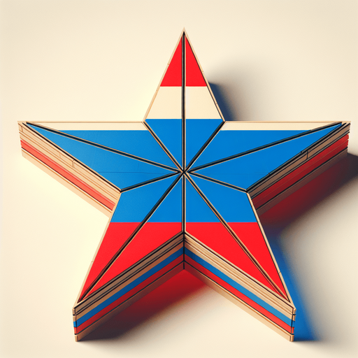 star in colors of russian flag, 2d game.
Single Game Texture. In-Game asset. 2d. Blank background. High contrast. No shadows.