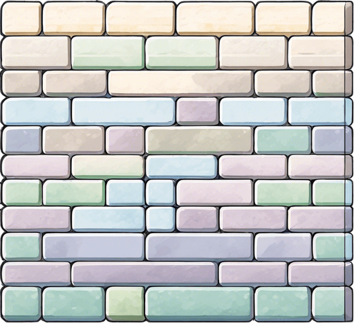 make it more colorful in the top portion of the bricks