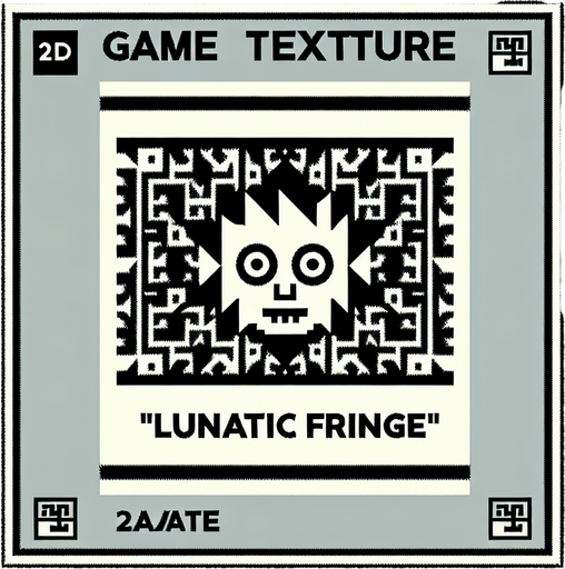 Lunatic fringe.
Single Game Texture. In-Game asset. 2d. Blank background. High contrast. No shadows.