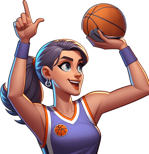 remove the gray basketball from the characters hand