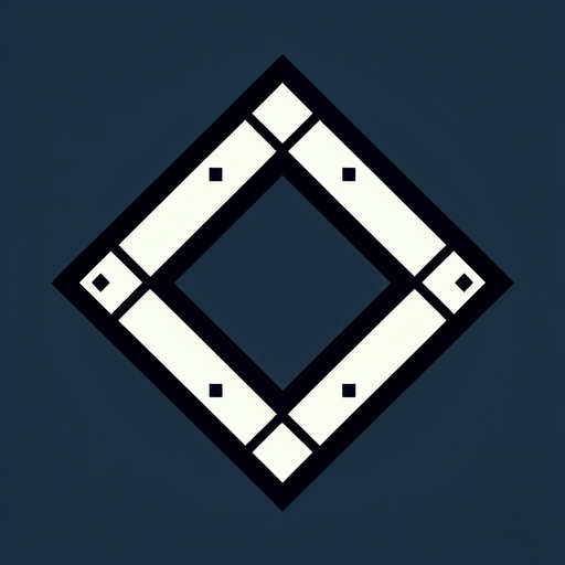 A simple rhombus with four equal sides and opposite angles equal..
Single Game Texture. In-Game asset. 2d. Blank background. High contrast. No shadows.