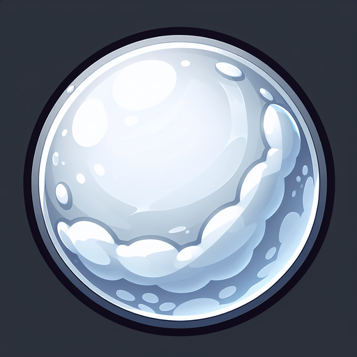 White bubble with very thin gray border..
Single Game Texture. In-Game asset. 2d. Blank background. High contrast. No shadows.