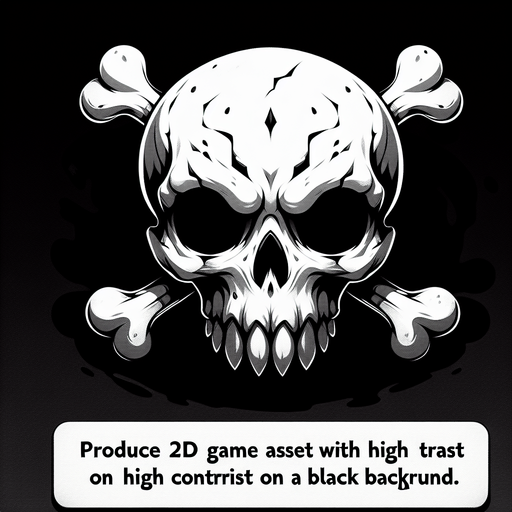 Poisonous Skull.
Single Game Texture. In-Game asset. 2d. Blank background. High contrast. No shadows.