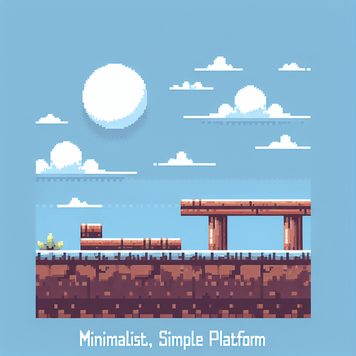 A minimalist simple pixel art platform for jumping on.
Single Game Texture. In-Game asset. 2d. Blank background. High contrast. No shadows.