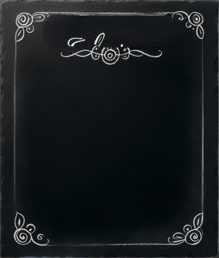 Small Title "ELIXIR" handwritten in chalk. aligned top