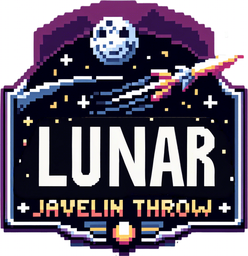 pixelart lettering of the word 'LUNAR' with some blank space around it.