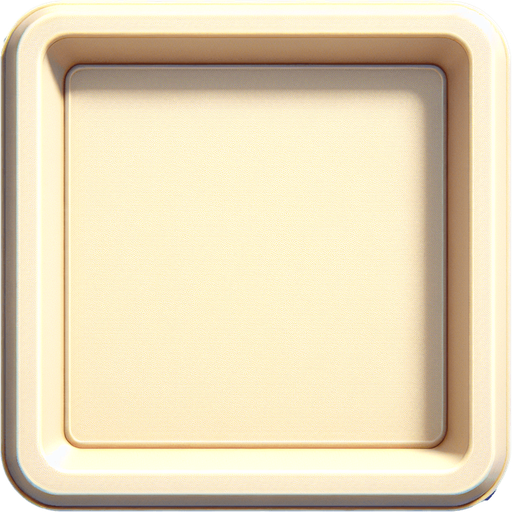 a photo realistic top view of empty flat beige plastic square. Single Game Texture. In-Game asset. 2d. No background. High contrast. No shadows.