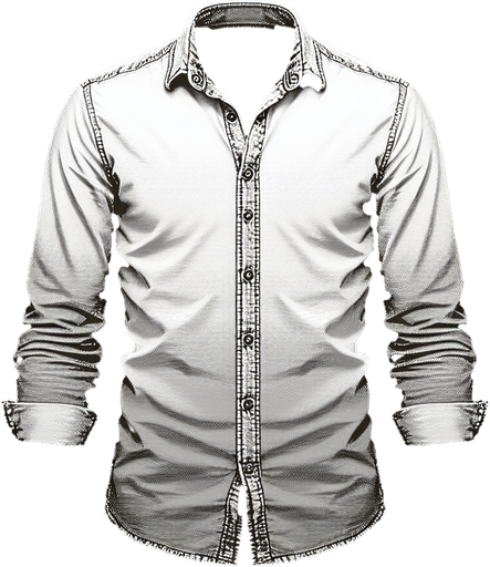 a fading shirt on a button.
Single Game Texture. In-Game asset. 2d. Blank background. High contrast. No shadows.