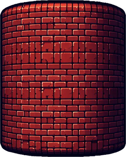 maak rode muren bricks

Single Game Texture. In-Game asset. 2d. Blank background. High contrast. No shadows.