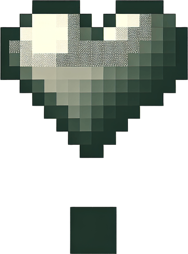 pixelated 8-bit heart.
Single Game Texture. In-Game asset. 2d. Blank background. High contrast. No shadows.