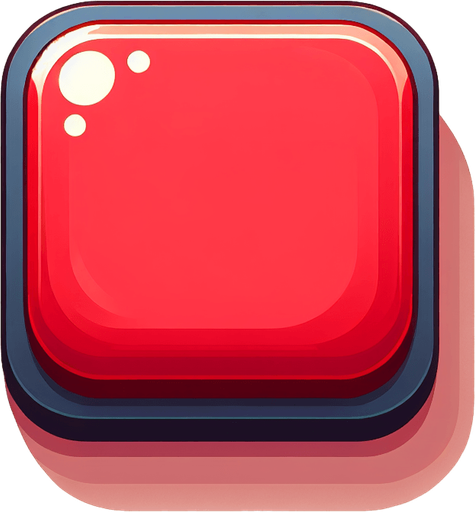 Red Ractangle Button with Round corners.
Single Game Texture. In-Game asset. 2d. Blank background. High contrast. No shadows.