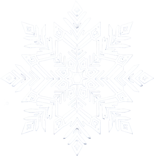 A snowflake Single Game Texture. In-Game asset. 2d. Blank background. High contrast. No shadows.