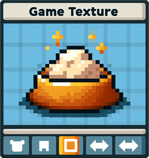 pixel art dog bowl.
Single Game Texture. In-Game asset. 2d. Blank background.