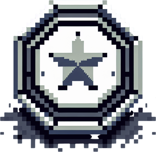 silver octo coin. pixelated. 8 bit.
Single Game Texture. In-Game asset. 2d. Blank background. High contrast. No shadows.