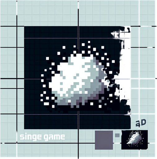 dusty snow puff. Single Game Texture. In-Game asset. 2d. Blank background. High contrast. No shadows. pixelated. 8 bit