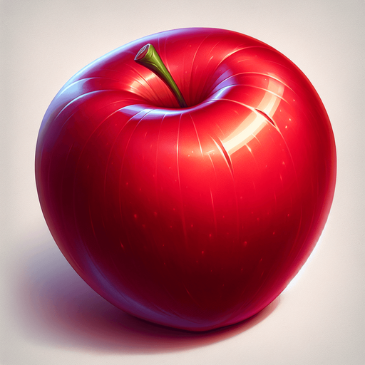 apple.
Single Game Texture. In-Game asset. 2d. Blank background. High contrast. No shadows.