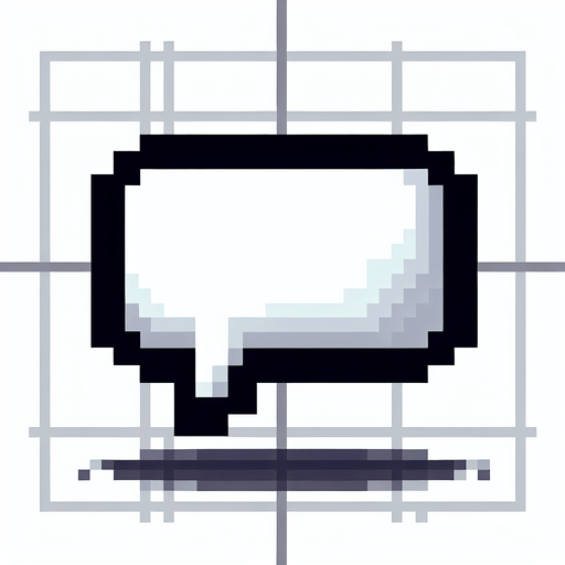 pixel art of a large white, empty, rectangular, speech bubble.
Single Game Texture. In-Game asset. 2d. Blank background. High contrast. No shadows.