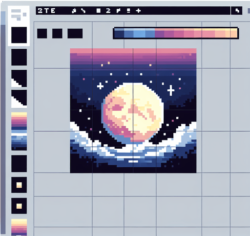 pixelart. a beautiful moon..
Single Game Texture. In-Game asset. 2d. Blank background. High contrast. No shadows.