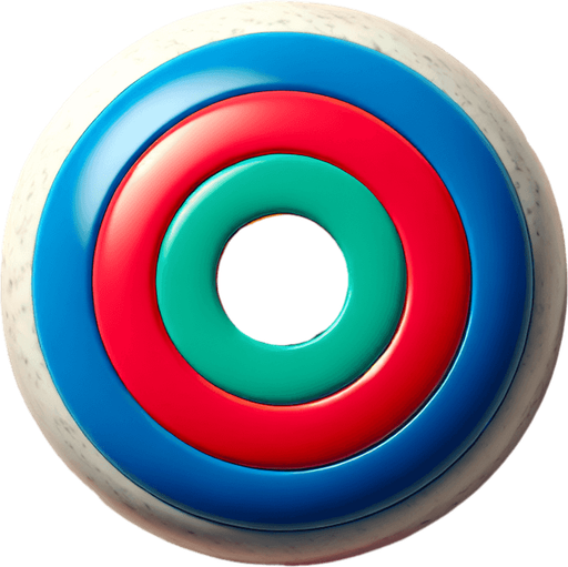 Single Game Texture. In-Game asset. 2d. Blank background. High contrast. No shadows.. top-down. seen from above. colored curling stone