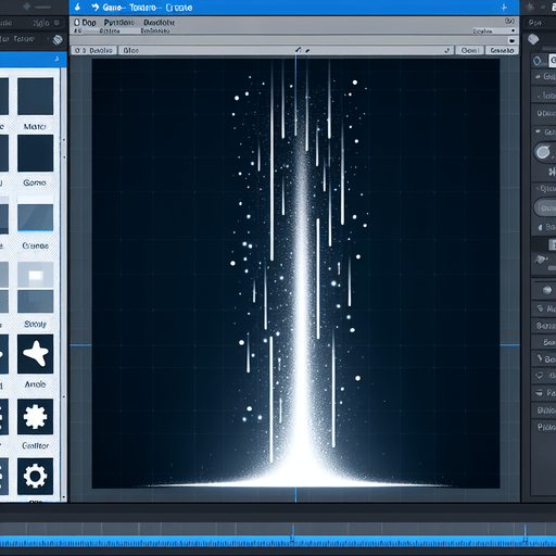 A white particle trail, vertical.
Single Game Texture. In-Game asset. 2d. Blank background. High contrast. No shadows.