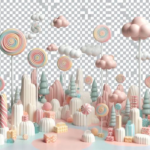 Background transparent candyland low saturation