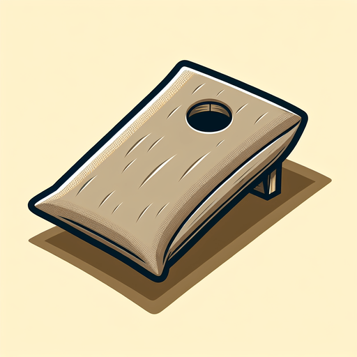 Cartoon. Square sack. Cornhole. Top view. In game asset Single Game Texture. In-Game asset. 2d. Blank background. High contrast. No shadows.