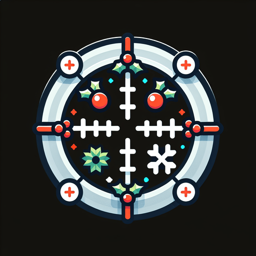 2d transparent christmas crosshair Single Game Texture. In-Game asset. 2d. Blank background. High contrast. No shadows.