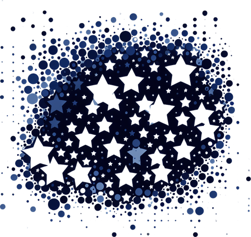 stars particles. Single Game Texture. In-Game asset. 2d. Blank background. High contrast. No shadows.