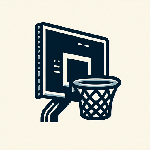 a basket hoop by profile.
Single Game Texture. In-Game asset. 2d. Blank background. High contrast. No shadows.