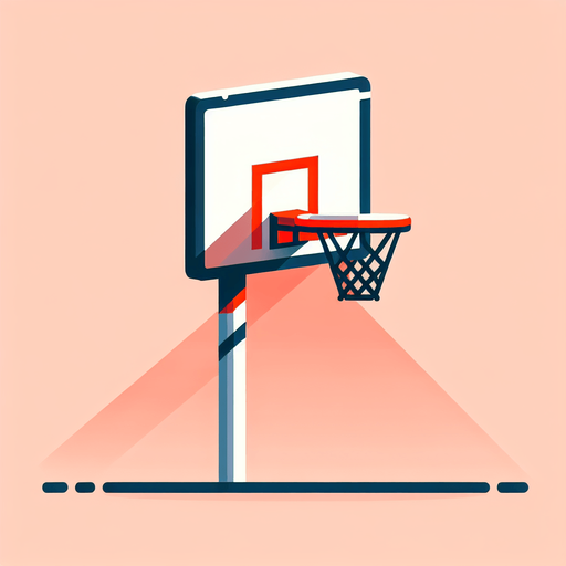 a basket hoop by profile.
Single Game Texture. In-Game asset. 2d. Blank background. High contrast. No shadows.