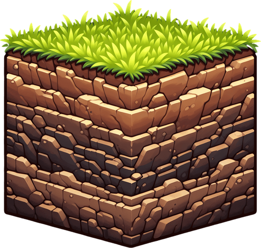 DIRT WITH GRASS ON THE TOP AND BOTTOM TEXTURE.
Single Game Texture. In-Game asset. 2d. Blank background. High contrast. No shadows. Fits the screen.