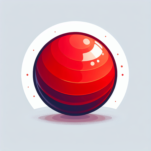 Red round ball.
Single Game Texture. In-Game asset. 2d. Blank background. High contrast. No shadows.