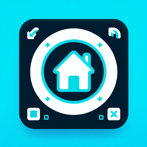 A cyan circle button with a home silhouette in the center. The button means "go back to start window". Avoid white color..
Single Game Texture. In-Game asset. 2d. Blank background. High contrast. No shadows.