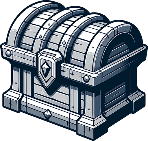 Chest.
Single Game Texture. In-Game asset. 2d. Blank background. High contrast. No shadows.