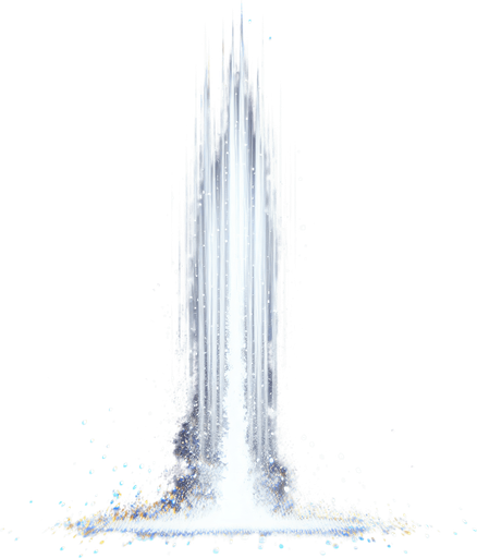 A white particle trail, vertical.
Single Game Texture. In-Game asset. 2d. Blank background. High contrast. No shadows.