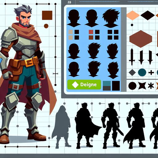 Hero Character.
Single Game Texture. In-Game asset. 2d. Blank background. High contrast. No shadows.