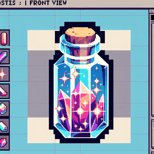 crystal tube, front view, I want the art style to reflect a classic 16-bit retro pixel art aesthetic, reminiscent of early 1990s RPGs...
Single Game Texture. In-Game asset. 2d. Blank background. High contrast. No shadows.